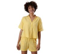 Brava Fabrics Kurzarm-Bluse Bubble Cropped Blouse Yellow XS