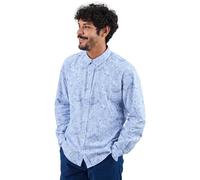 Brava Fabrics Langarm-Hemd Asis Percales Crocodylus Blue XL