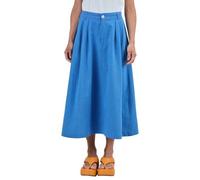 Brava Fabrics Damen Checks Midi Rock (Größe M, blau)