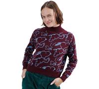 Brava Fabrics Strickpullover Peanuts Jacquard Chocolate XS