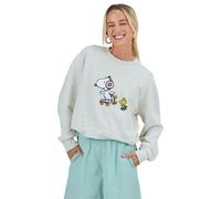 Brava Fabrics Damen Peanuts Roller Pullover (Größe M, weiss)