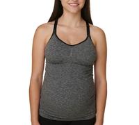 Bravado! Basics Damen Nahtloses Still-Tanktop Cami zum Stillen mit verstellbaren Trägern, S-XXL, Dunkelgrau meliert, XX-Large