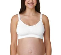 Bravado! Basics Women's Comfort Maternity Bra and Nursing Bra Adjustable, Seamless, White, Small