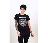 Bravado! Designs Damen T-Shirt Ramones Seal Skinny Schwarz Small