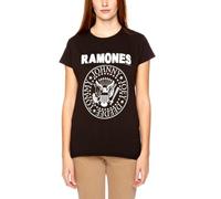 Bravado! Designs Damen T-Shirt Ramones Seal Skinny Schwarz X-Large