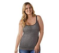 BRAVADO! DESIGNS Damen Nahtlose Klassische Still-Cami | Umstands-Tank zum Stillen | S - XXL, Dunkelgrau meliert, X-Groß