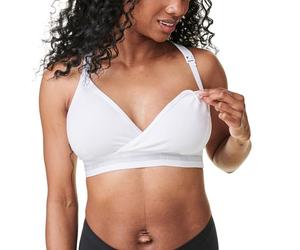 BRAVADO! DESIGNS Women’s Original Maternity & Nursing Sleep Bra, White, Large