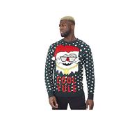 BRAVE SOUL Herren 248Yule Pullover, Kieferngrün/Weiß, Small