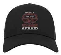 Bravery is Being the only one who Knows You're Afraid Half Mesh Cotton Trucker Cap Baseball Hat Black