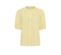 Kurzarmbluse BRAX "Style VEA", Damen, Gr. 42, gelb, Web, 100% Baumwolle, Rundhals, Blusen (73336549-42) gelb