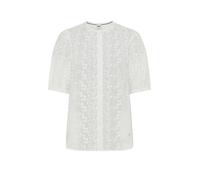 Kurzarmbluse BRAX "Style VEA", Damen, Gr. 34, weiß, Web, 100% Baumwolle, Rundhals, Blusen (38954957-34) weiß