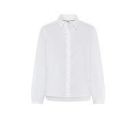 Klassische Bluse BRAX "Style VIC FRILL", Damen, Gr. 42, weiß, Web, 100% Baumwolle, Blusen Bluse (56204238-42) weiß