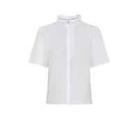 Kurzarmbluse BRAX "Style VIVE", Damen, Gr. 42, weiß, Web, 100% Leinen, Blusen (53132904-42) weiß