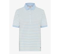 Poloshirt BRAX "Style CLEO", Damen, Gr. 46, bleu, 97% Baumwolle, 3% Elasthan, Shirts (81406029-46) bleu