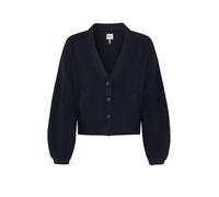 Cardigan BRAX "Style ANIQUE", Damen, Gr. 38, navy, Strick, 100% Baumwolle, V-Ausschnitt, Strickjacken (58142614-38) navy