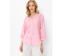 Shirtbluse BRAX "Style VELIA", Damen, Gr. 38, pink, Web, 100% Baumwolle, V-Ausschnitt, Blusen (92764009-38) pink