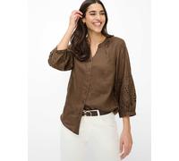 Klassische Bluse BRAX "Style VELIA", Damen, Gr. 40, braun, Blusen Bluse (91524726-40) braun