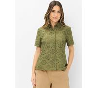 Kurzarmbluse BRAX "Style VERA", Damen, Gr. 38, grün (olivgrün), Web, 100% Baumwolle, Blusen (99726004-38) olivgrün