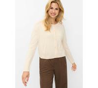 Brax Damen Cardigan Style ANN dark ecru, cremeweiß, Gr. 34