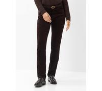 Brax Damen Five-Pocket-Hose Style CAROLA BRUNETTE, dunkelbraun, Gr. 40K
