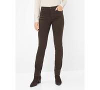 Brax Damen Five-Pocket-Hose Style CAROLA DARK CHOCOLATE, denim dunkelbraun, Gr. 48K