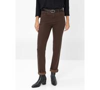 Brax Damen Five-Pocket-Hose Style CAROLA DARK CHOCOLATE, perma braun, Gr. 48L