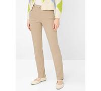 BRAX Damen 5-Pocket-Hose Style Carola beige mit Lyocell Gr. 46K