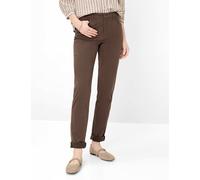 Brax Damen Five-Pocket-Hose Style MARY DARK EBONY, dunkelbraun, Gr. 38K