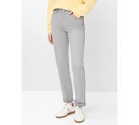 Brax Damen Five-Pocket-Hose Style MARY LIGHT GREY, hellgrau, Gr. 38K