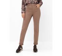 Brax Damen Five-Pocket-Hose Style MARY WARM GREIGE, denim hellbraun, Gr. 40L
