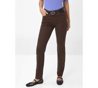 5-Pocket-Hose BRAX "Style SHAKIRA", Damen, Gr. 46K (23), Kurzgrößen, braun (dunkelbraun), 40% Lyocell, 28% Modal, 17% Baumwolle, 12% Elastomultiester, 3% Elasthan, Hosen (19709561-23) dunkelbraun