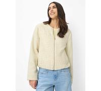 Steppjacke BRAX "Style LYON", Damen, Gr. 42, hellbeige, Web, 90% Polyester, 10% Baumwolle, Rundhals, Jacken Steppjacke (89184425-42) hellbeige