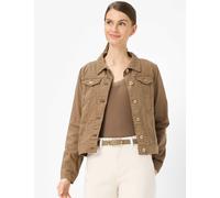 Jeansjacke BRAX "Style MIAMI", Damen, Gr. 44, braun, Denim/Jeans, 91% Baumwolle, 7% Elastomultiester, 2% Elasthan, Jacken Jeansjacke (45137822-44) braun