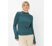 Sweatshirt BRAX "Style CARINA L", Damen, Gr. 40, grün (dunkelblau), 96% Modal, 4% Elasthan, Sweatshirts Sweatshirt, Thermo: Longsleeve im Modalmix (96564717-40) dunkelblau