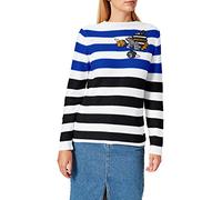 BRAX Damen Lee, Baumwollpullover Ringel Pullover, per Pack Blau (Olympic Blue 25), 38 (Herstellergröße: 38)