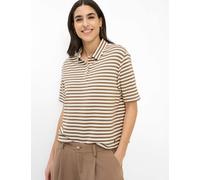 Poloshirt BRAX "Style CARA S", Damen, Gr. 40, braun, 67% Viskose, 26% Polyester, 7% Elasthan, Shirts (83505955-40) braun