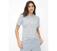 Poloshirt BRAX "Style CLEO S", Damen, Gr. 40, bleu, 97% Baumwolle, 3% Elasthan, Shirts (39429019-40) bleu