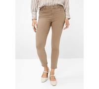 5-Pocket-Jeans BRAX "Style SHAKIRA S", Damen, Gr. 40K (20), Kurzgrößen, grau (taupe), 94% Baumwolle, 4% Polyester, 2% Elasthan, Jeans (79516840-20) taupe