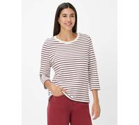 BRAX Damen Style.Bonnie Cotton Structure Rib Stripe Sweatshirt