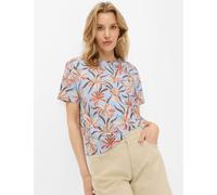 Kurzarmshirt BRAX "Style CARA S", Damen, Gr. 44, dunkelblau, 47% Baumwolle, 47% Modal, 6% Elasthan, Rundhals, Shirts (74852251-44) dunkelblau