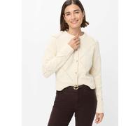 Brax Damen Strickjacke Style ANIQUE dark ecru, Altweiß, Gr. 36