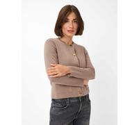 Brax Damen Strickjacke Style ANN taupe, hellbraun, Gr. 48