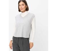 Brax Damen Strickpullover Style ELISA cozy grey, hellgrau, Gr. 42