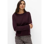 Strickpullover BRAX "Style LENI", Damen, Gr. 36, lila (dunkellila), Strick, 72% Viskose, 28% Polyamid, Rundhals, Pullover Strickpullover (49472211-36) dunkellila