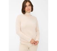 Strickpullover BRAX "Style LIZ", Damen, Gr. 46, beige, Strick, 90% Schurwolle, 10% Kaschmir, U-Boot-Ausschnitt, Pullover (50445061-46) beige
