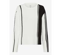 Strickpullover BRAX "Style LIZ", Damen, Gr. 34, weiß (sanftes weiß), Strick, 55% Baumwolle, 25% Polyacryl, 15% Polyester, 5% Wolle, U-Boot-Ausschnitt, Pullover (36865512-34) sanftes weiß