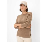 Strickpullover BRAX "Style LIZ", Damen, Gr. 46, grau (taupe), 90% Schurwolle, 10% Kaschmir, Langarm, Pullover (98091330-46) taupe