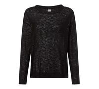 Strickpullover BRAX "Style LESLEY", Damen, Gr. 38, schwarz, Strick, 34% Wolle, 32% Polyamid, 22% Polyester, 12% Alpaka, Rundhals, Pullover (56937635-38) schwarz