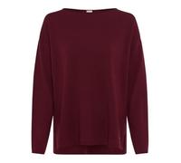 Strickpullover BRAX "Style LIZ", Damen, Gr. 46, dunkelrot, Strick, 90% Schurwolle, 10% Kaschmir, U-Boot-Ausschnitt, Pullover Strickpullover (70830958-46) dunkelrot