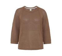 BRAX Strickpullover NALA Damen 100% Baumwolle Rundhals Braun Größe 44